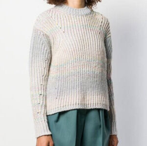 Acne Studios Zora Women Sweater Rainbow Wool Blend Italy Size S